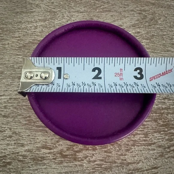 Kate Spade Round Gift Box, Purple and Red with Gold Accent. Jewelry Storage - Picture 5 of 5